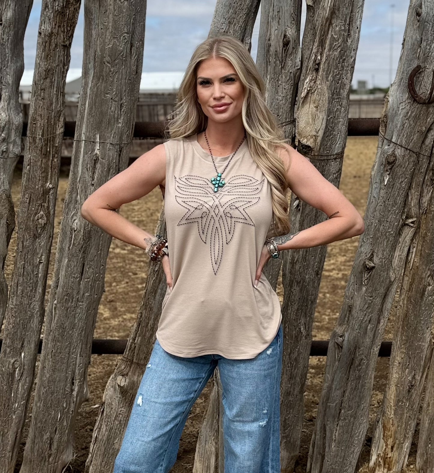 BOOT STITCHED TANK TOP