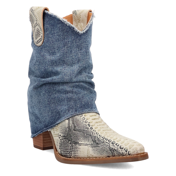 DENIM DREAM WHITE BOOTIES