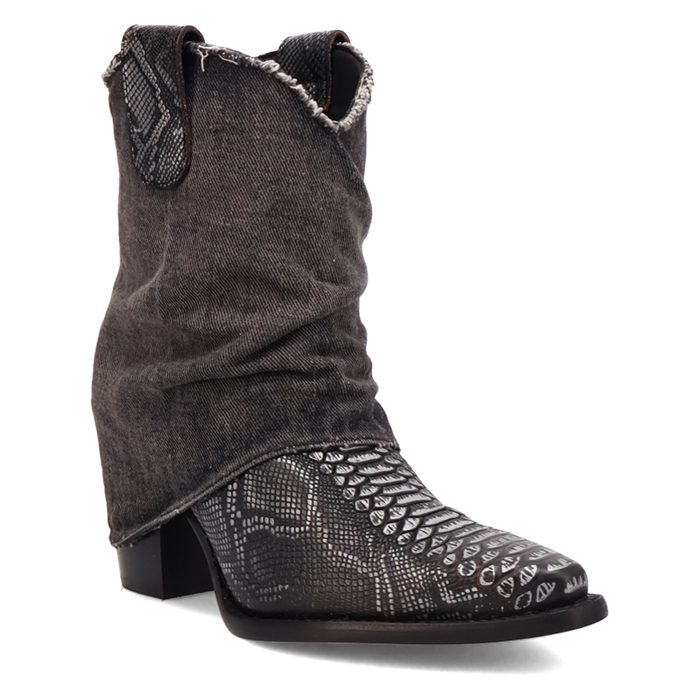 DENIM DREAM BLACK BOOTIES