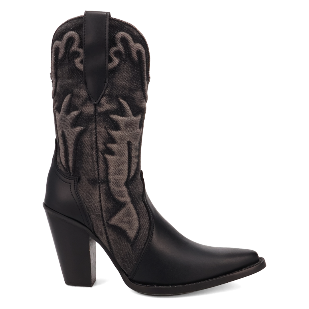 TIPSY LEATHER BLACK BOOT