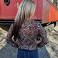 LEOPARD MESH TIE TOP