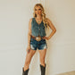 JESSE JAMES LIGHT DENIM VEST