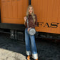 SILVER CANTEEN LEATHER BAG