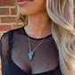 STERLING SILVER LIGHTING BOLT TURQUOISE NECKLACE