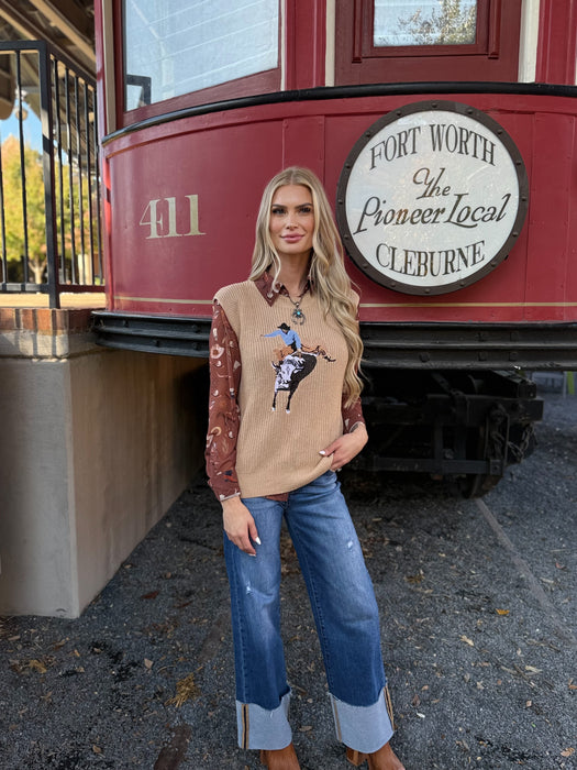 COWBOY KNIT SWEATER VEST