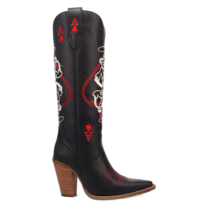 ACE OF SPADE BLACK BOOTS