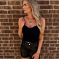 BLACK LACE FLOWER CROP TOP