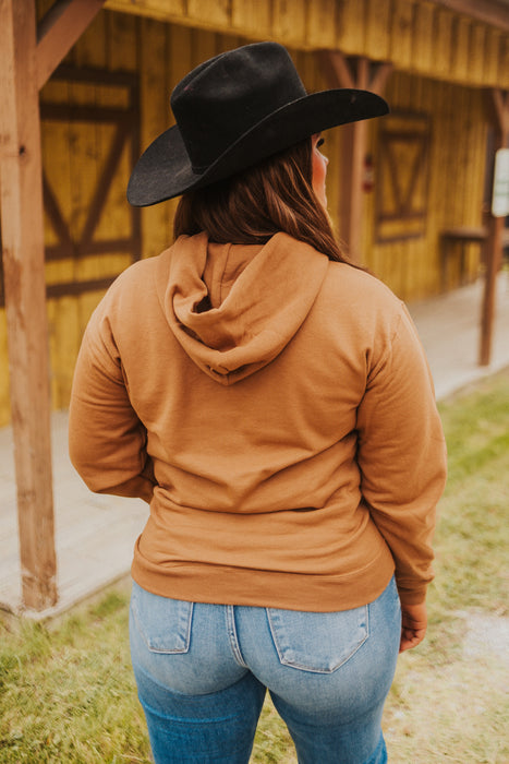 BROWN AZTEC WESTERN HOODIE