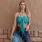 COWGIRLS WORLD TOP TURQUOISE