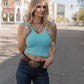 SHORT ROUND ICE BLUE TANK