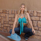 COWGIRLS WORLD TOP TURQUOISE