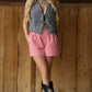 SUMMER LOVE RED PLAID SHORTS