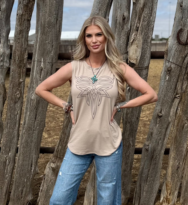 BOOT STITCHED TANK TOP