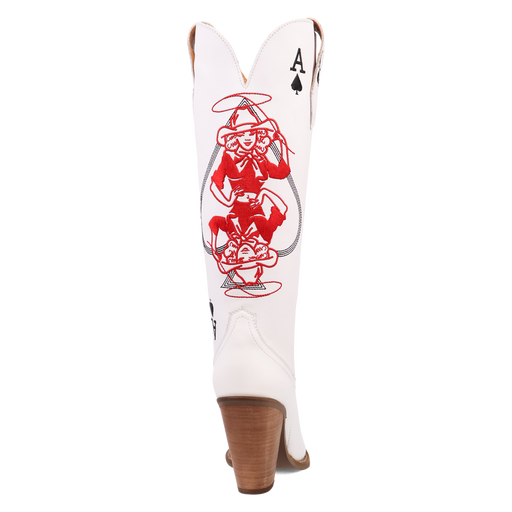 ACE OF SPADES WHITE BOOT | Western Lavish Boutique 2