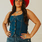 BILL THE KID DARK DENIM VEST | Western Lavish Boutique