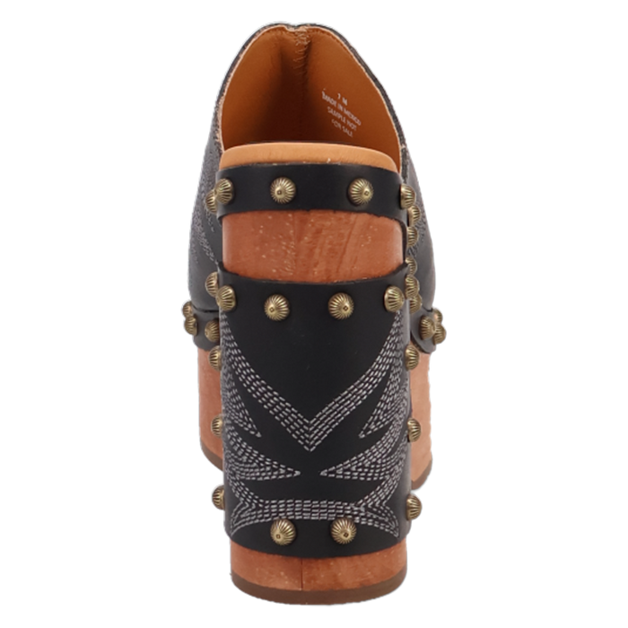 FREE SPIRIT BLACK WOODEN HEEL