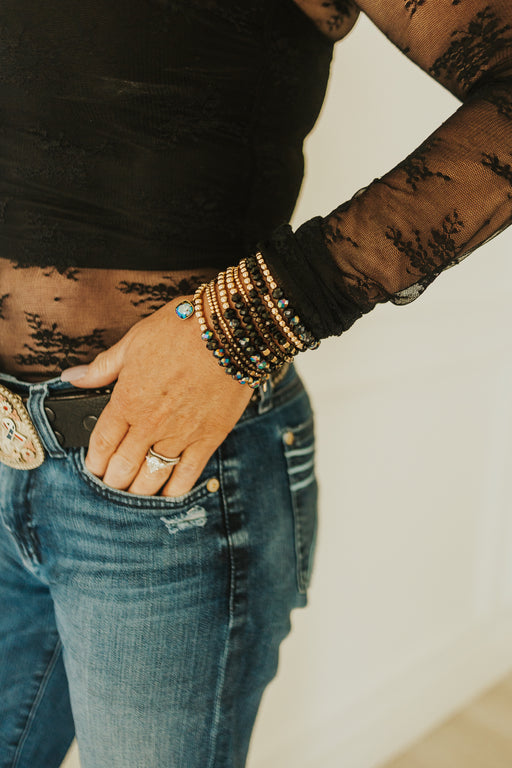 BOUJEE COWGIRL BLACK BRACELET SET