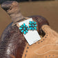 Big Turquoise Cluster Earrings