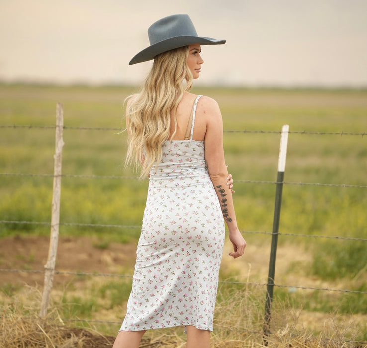 THE MACEY BLUE FLORAL DRESS