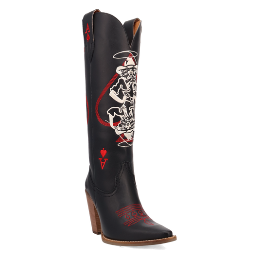 ACE OF SPADE BLACK BOOT