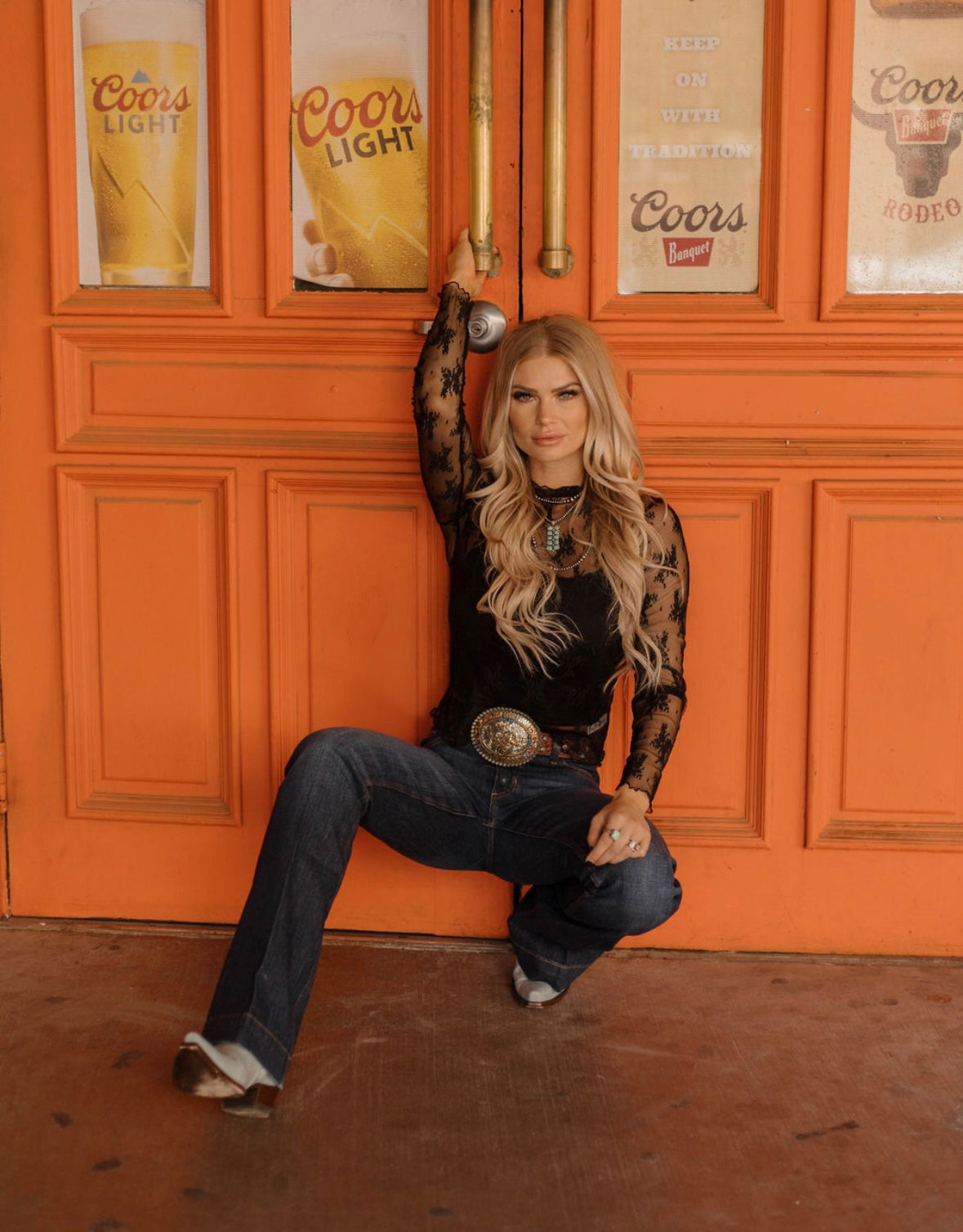 BLACK STOCK YARDS MESH TOP
