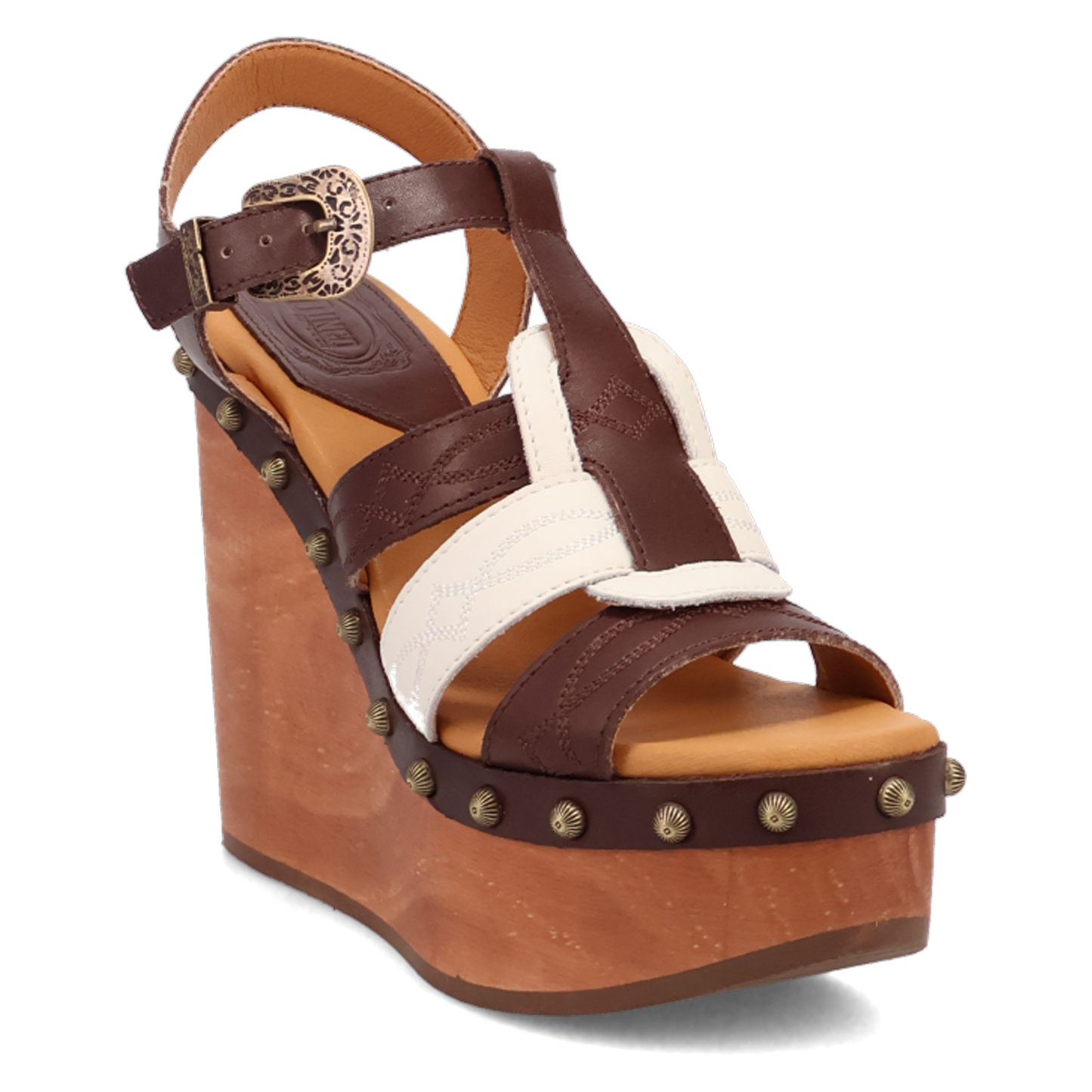 COSMO BROWN WOODEN HEELS