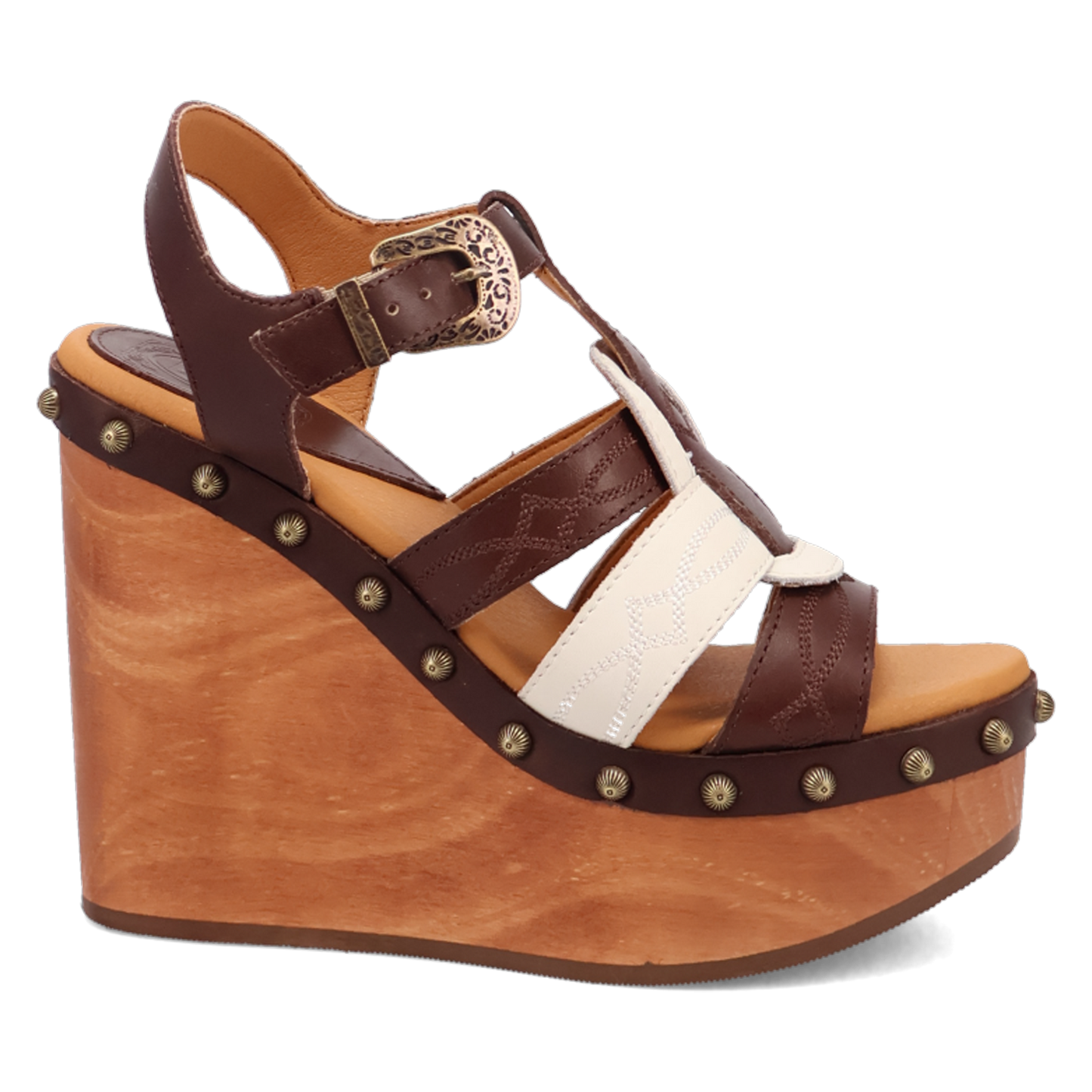 COSMO BROWN WOODEN HEELS