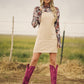 COWGIRL FEELS OVERALL TAN DRESS | Western Lavish Boutique