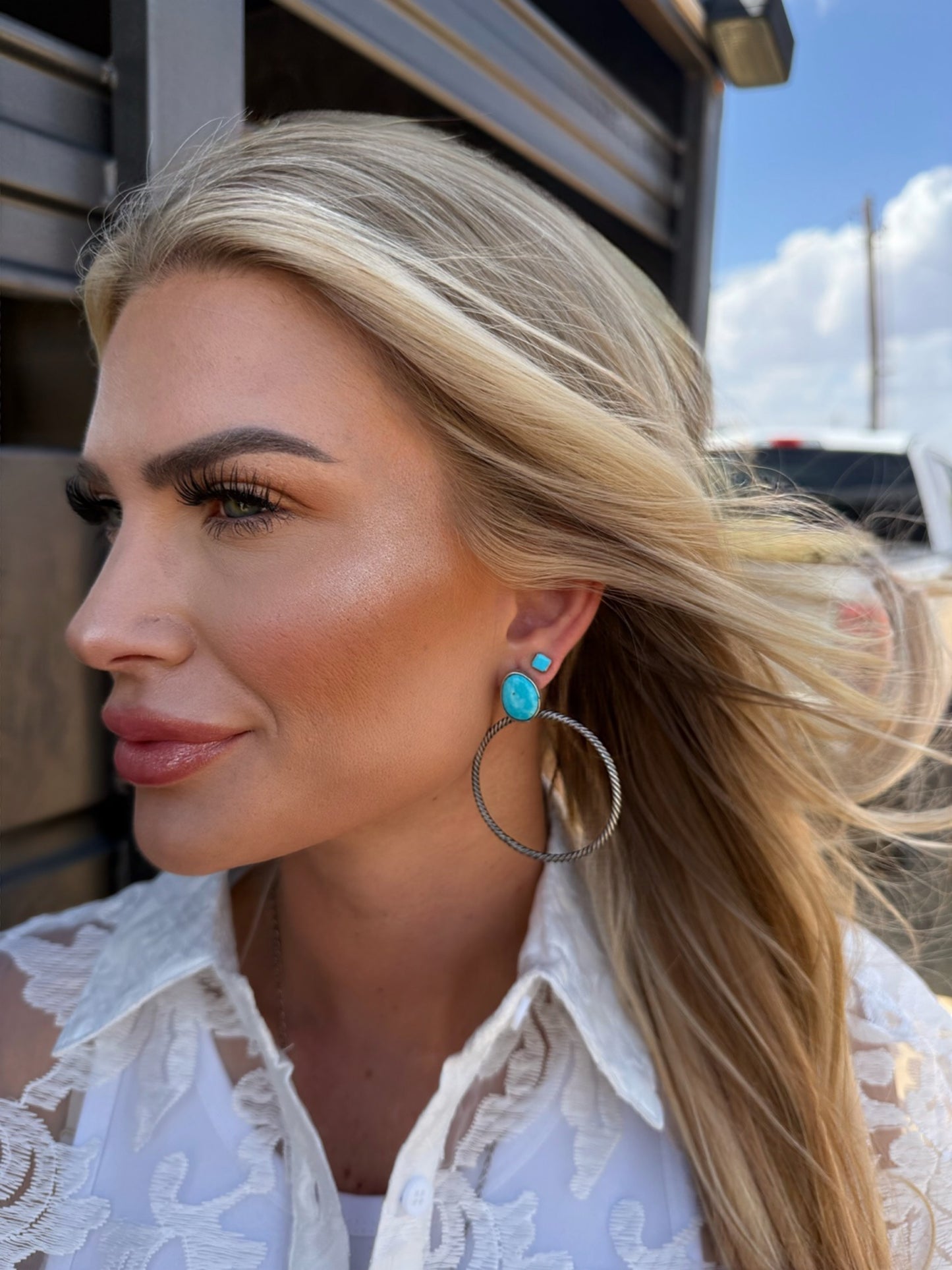 TURQUOISE LOVE EARRINGS