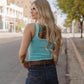 SHORT ROUND ICE BLUE TANK