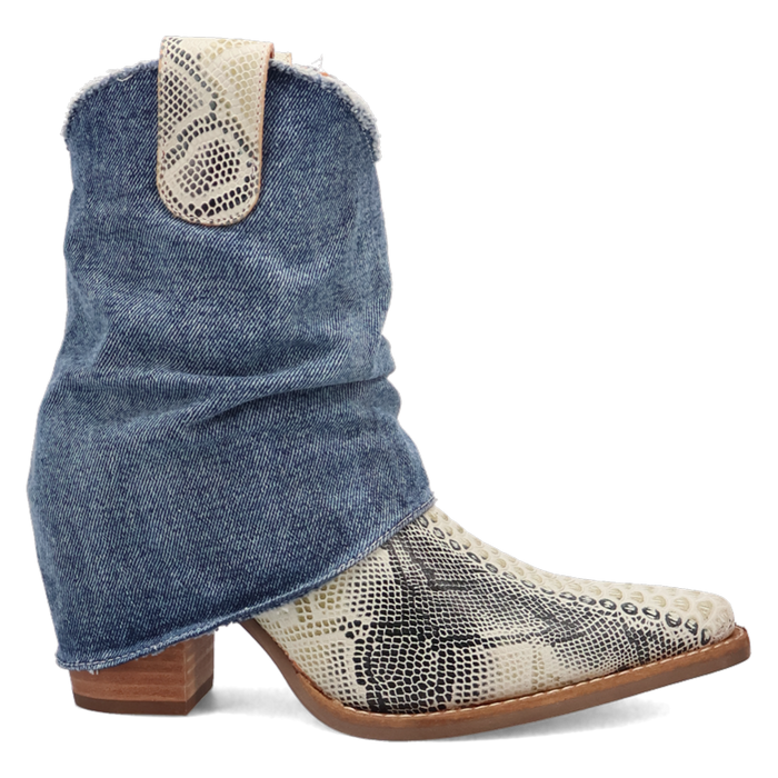 DENIM DREAM WHITE BOOTIES
