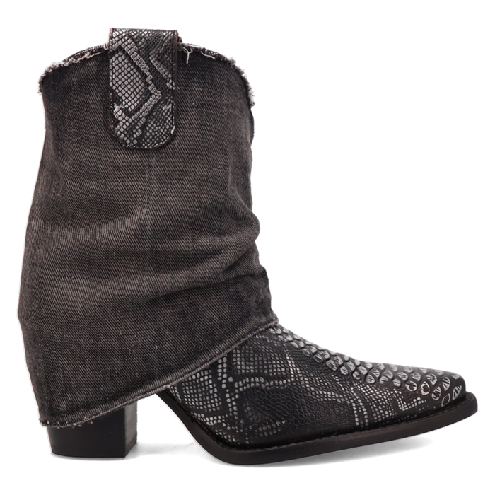 DENIM DREAM BLACK BOOTIES