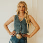 JESSE JAMES LIGHT DENIM VEST