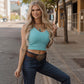 SHORT ROUND ICE BLUE TANK