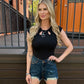 DAISY DARK WASH SHORT'S