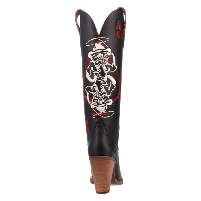 ACE OF SPADE BLACK BOOTS