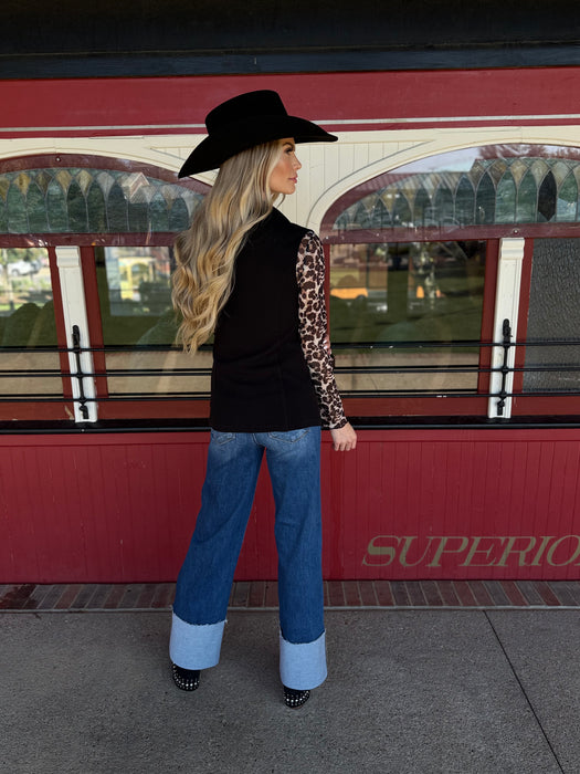 BLACK BUSINESS BLAZER TOP