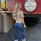TAN HORSE BIT TEE