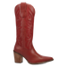 Red cowboy boot on a white background