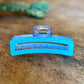 BLUE RECTANGULAR HAIR CLIP