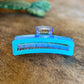 BLUE RECTANGULAR HAIR CLIP