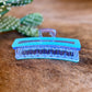 BLUE RECTANGULAR HAIR CLIP