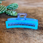 BLUE RECTANGULAR HAIR CLIP