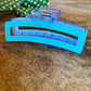 BLUE RECTANGULAR HAIR CLIP
