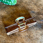 BROWN RECTANGULAR HAIR CLIP