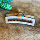 BROWN RECTANGULAR HAIR CLIP