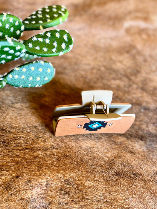 WESTERN AZTEC LEATHER CLIP