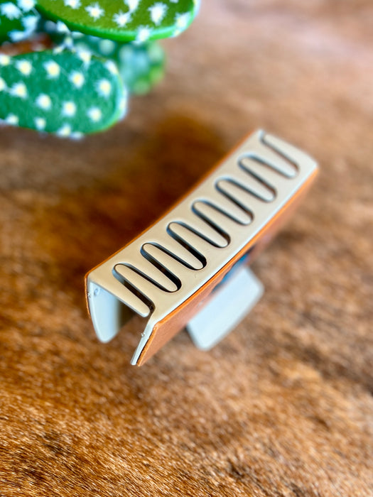 WESTERN AZTEC LEATHER CLIP
