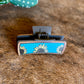 WESTERN FLOWERS LEATHER CLIP