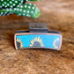 WESTERN FLOWERS LEATHER CLIP